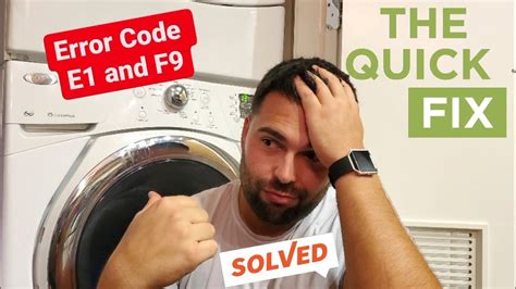 How to fix Washing Machine Error Code F9 E1 QUICK FIX.